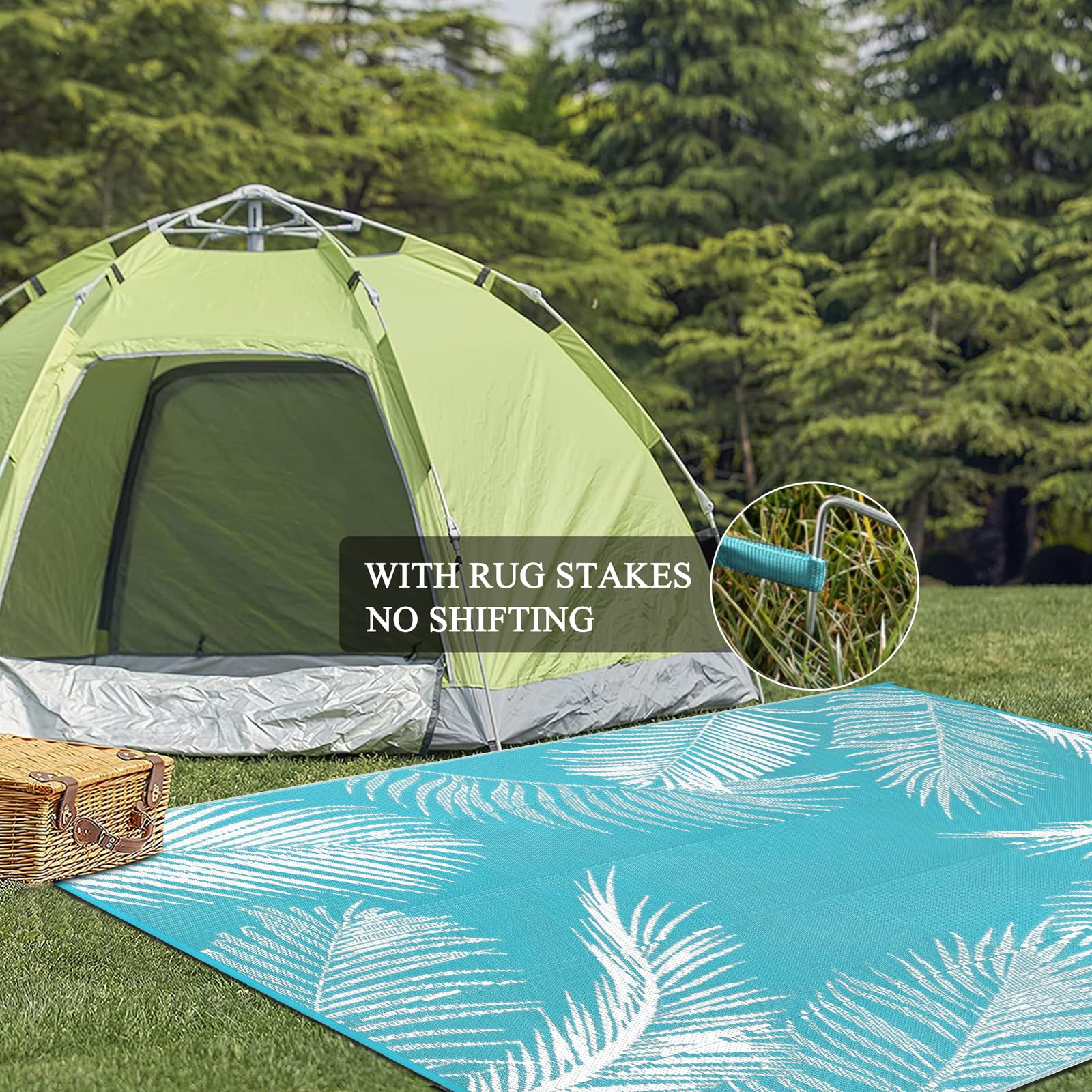 Pauwer 6x9 outdoor rug for patio or RV
