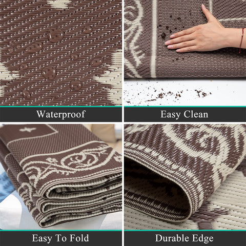 Pauwer easy-clean outdoor rug designed for spills and dirt