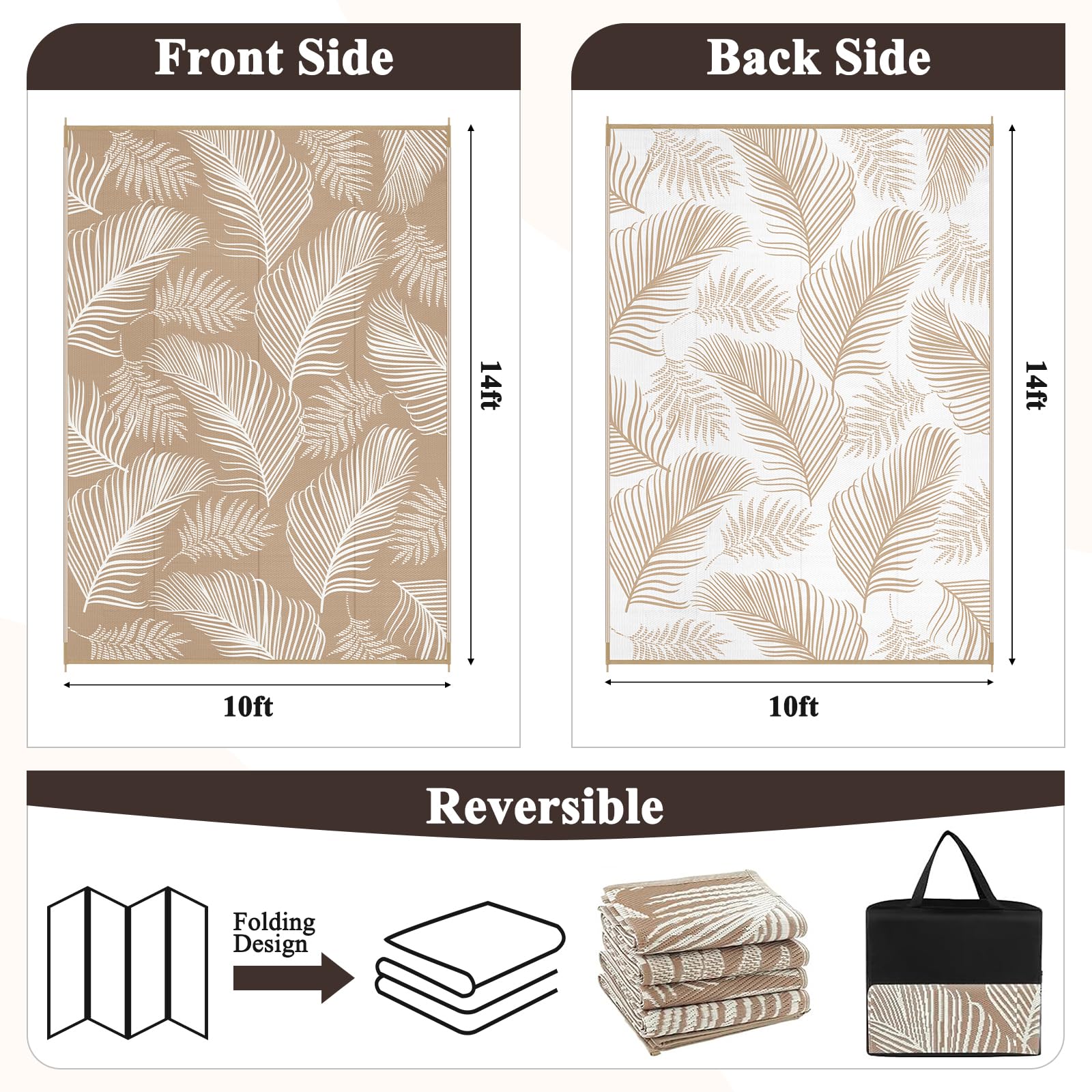 Pauwer plastic straw material rug emphasizes durability and water resistance.
