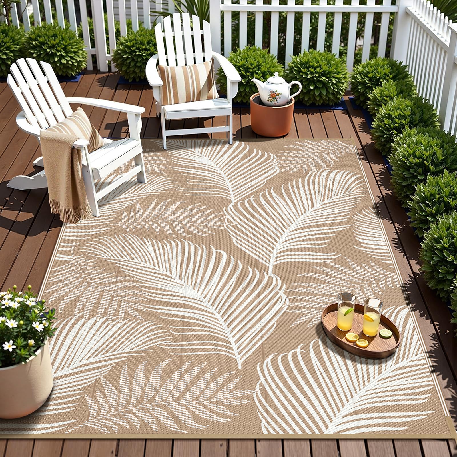 Pauwer portable rug stored in bag for travel and camping.