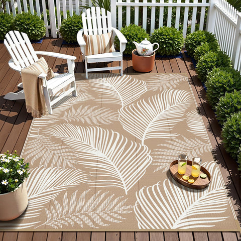Pauwer portable rug stored in bag for travel and camping.
