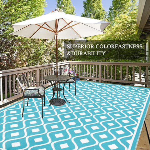 Pauwer reversible side teal contrast showing two decorative options.