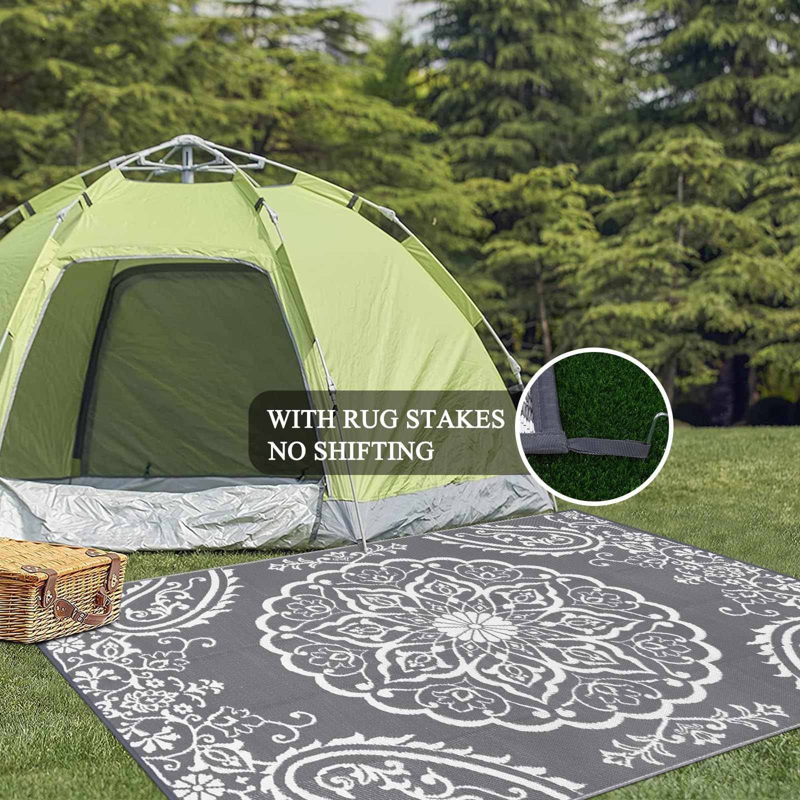 Pauwer soft outdoor rug feels cozy on feet.