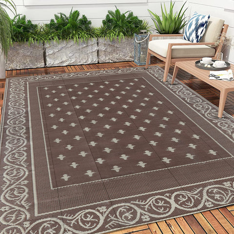 Pauwer UV-coated durable color rug keeps outdoor hues vibrant