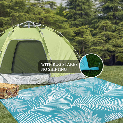 Pauwer waterproof patio rug withstands sun and wear for decks.