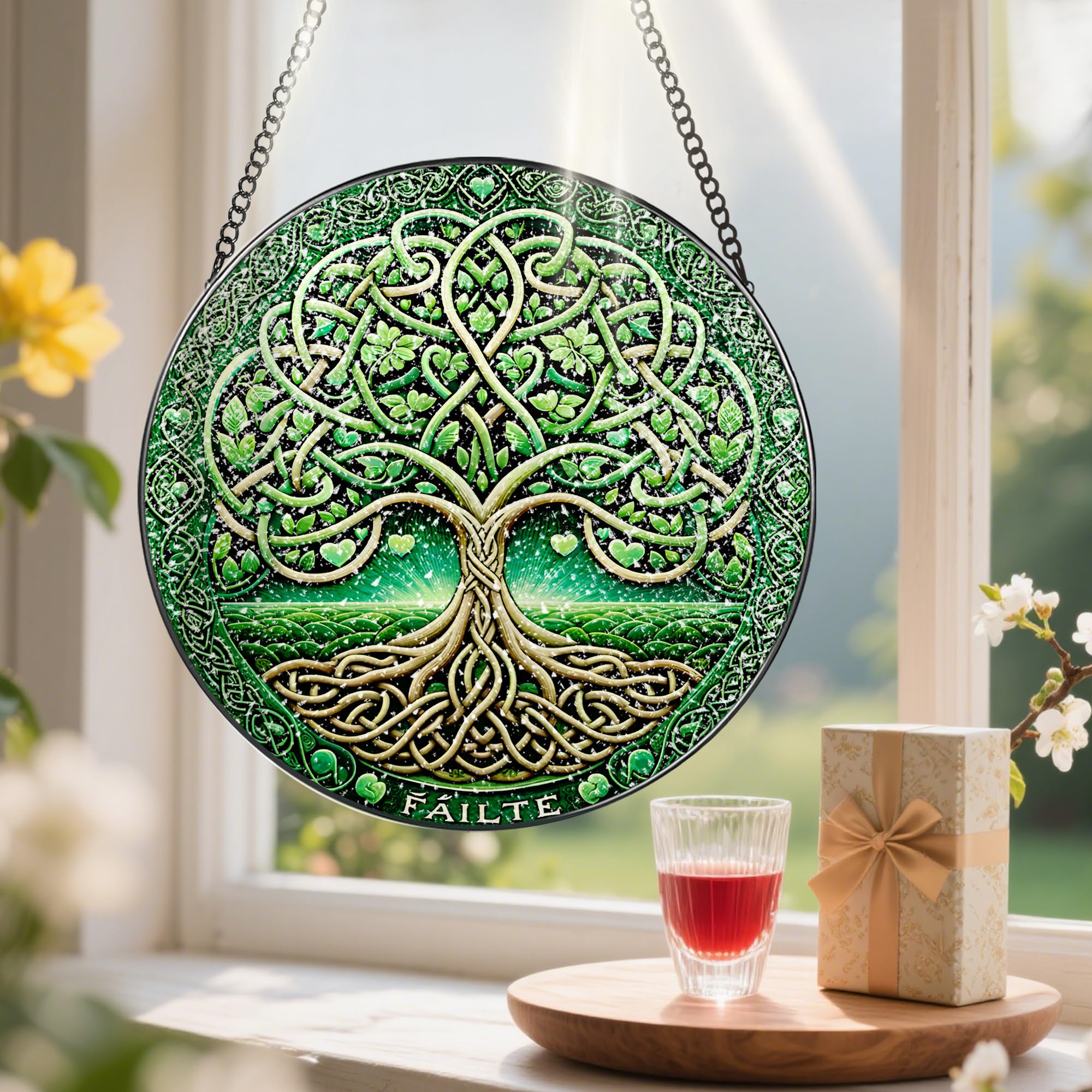 Pauyadu gift-ready stained glass suncatcher, perfect for gifting on holidays