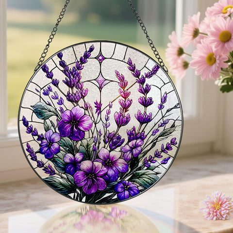 Pauyadu gift-ready stained glass suncatcher for Christmas or Mothers Day