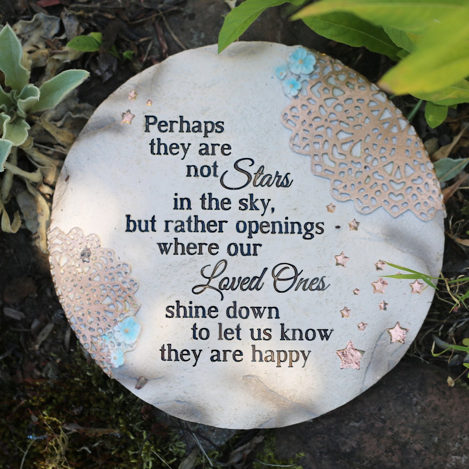 Dusk-lit Stars in the Sky stone adds calm ambience to the garden.