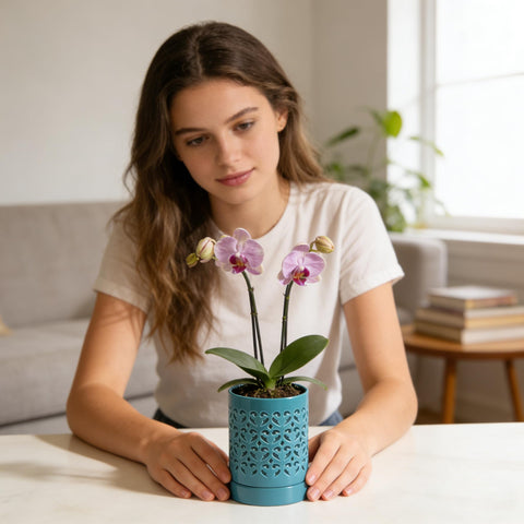 Pavtner orchid pot with holes for better airflow around the root zone