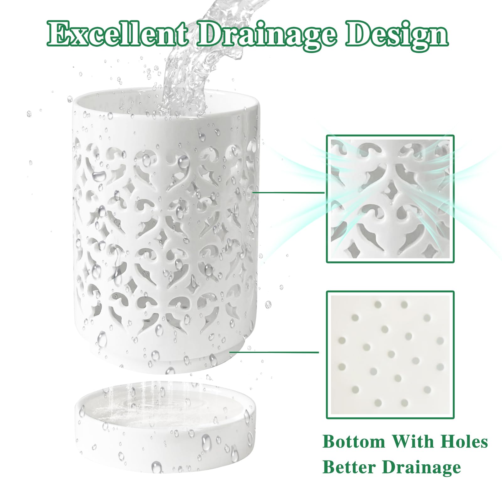 Pavtner ceramic orchid pot highlights airflow design for orchids.