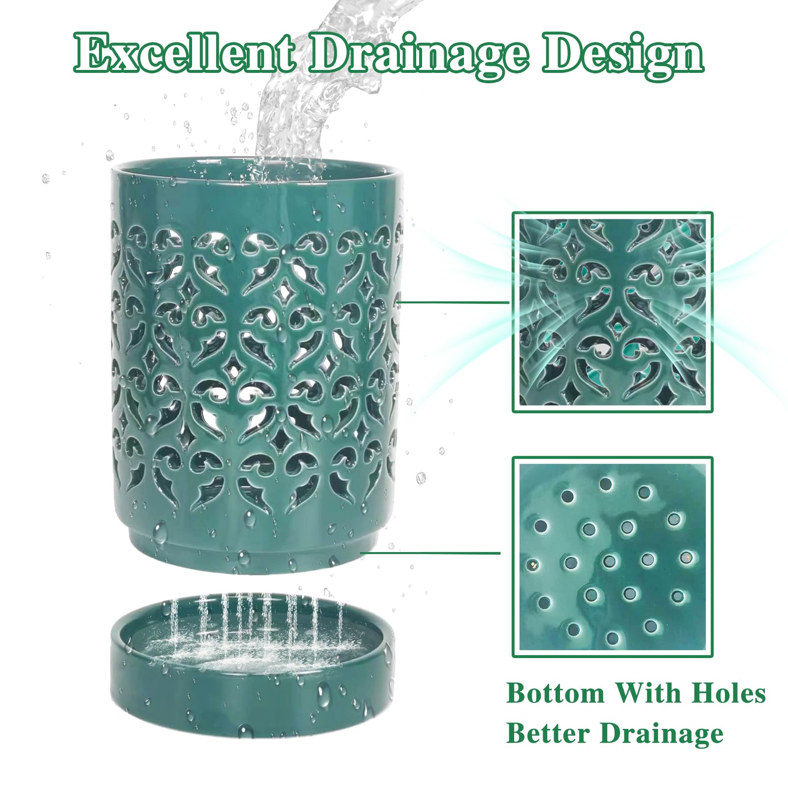 Pavtner orchid pot with drainage hole reduces water buildup for healthier plants