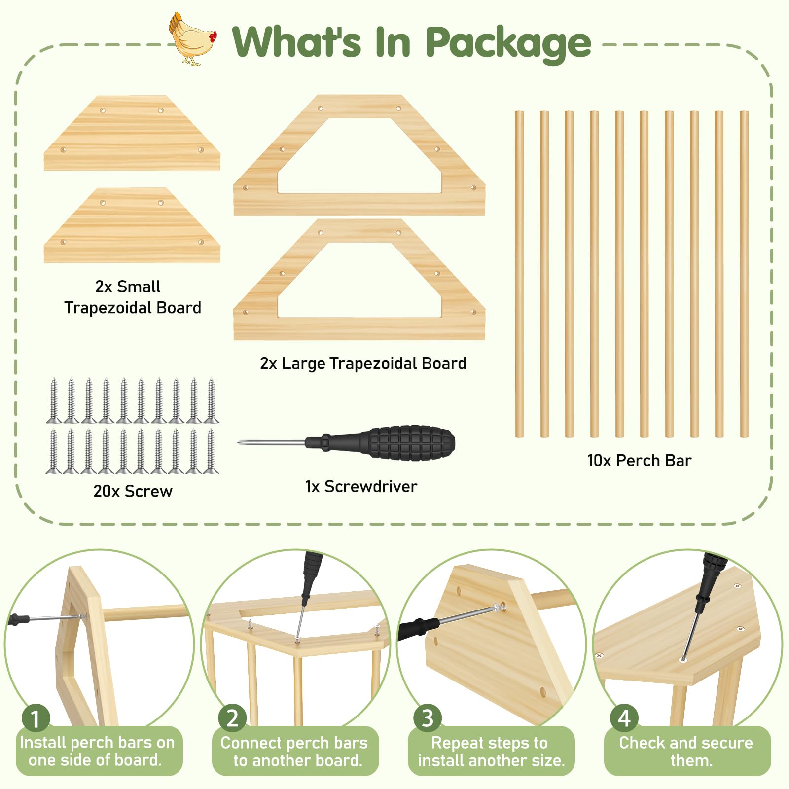 Pawaboo natural wood finish shows smooth odor-free surface for birds.