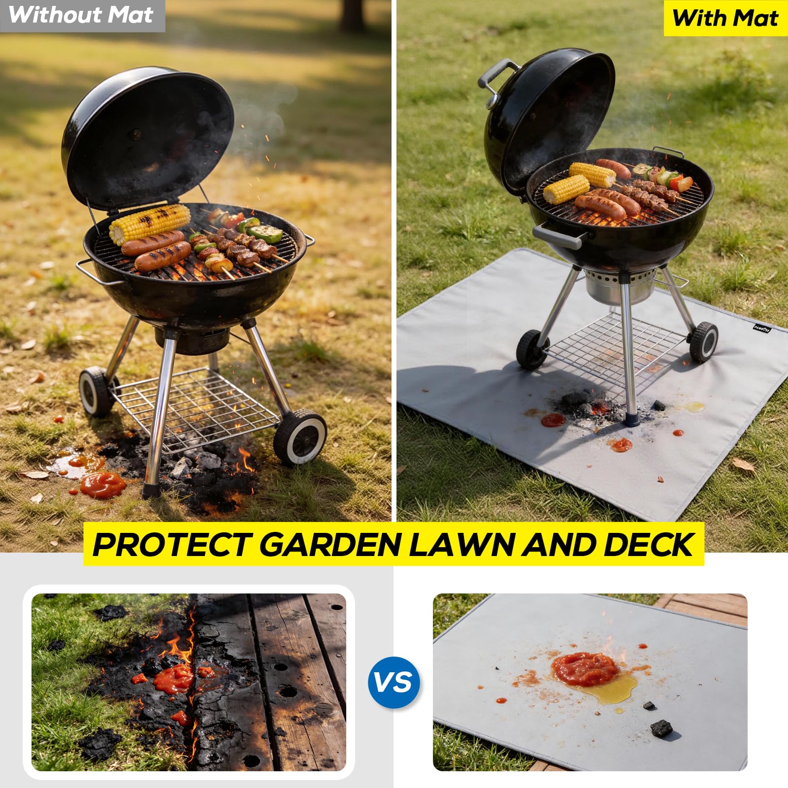 PAWBOSE waterproof oil-proof surface cleans easily after grilling sessions.