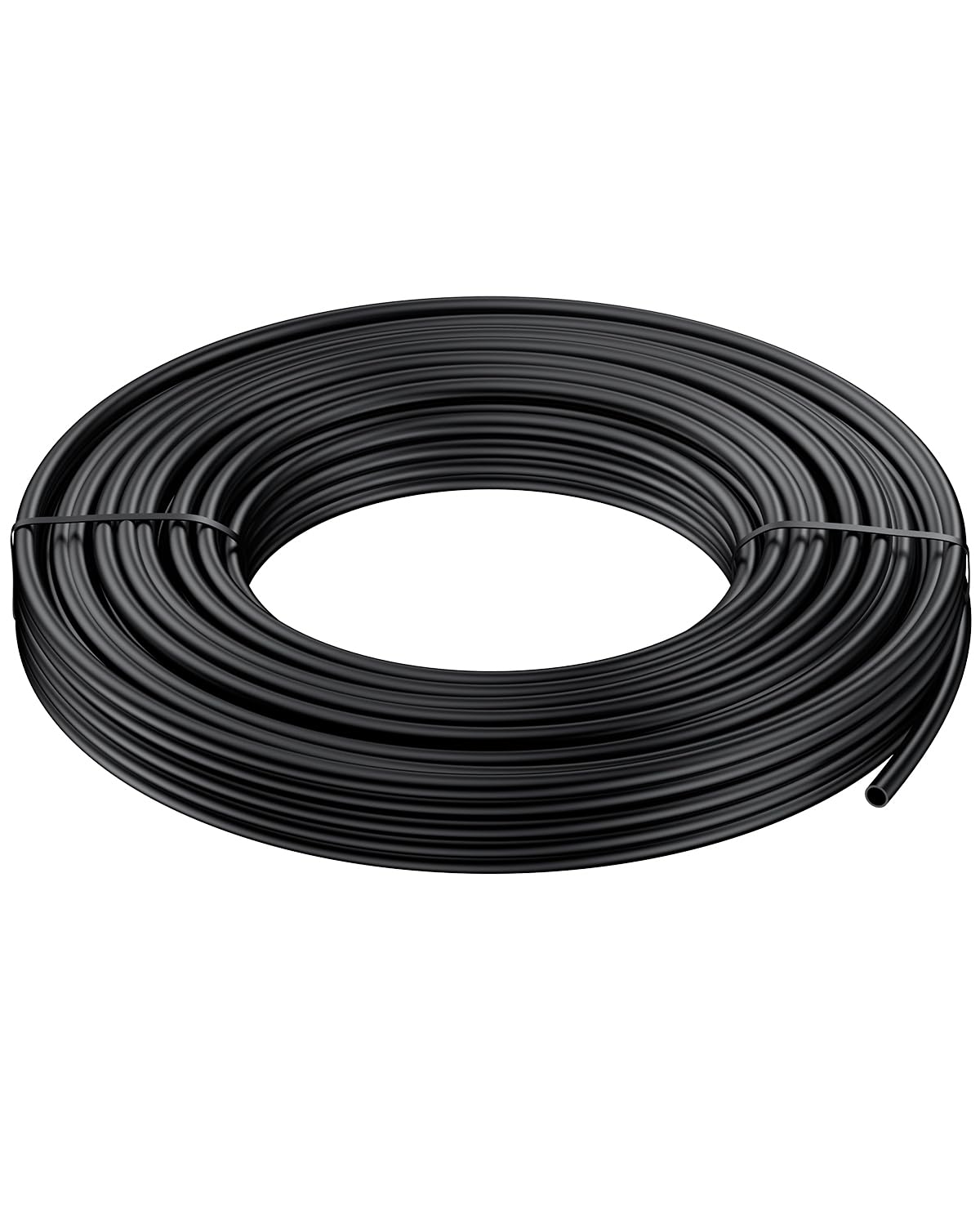 Pawfly 25 ft drip tubing, coiled, ready for customizable irrigation layouts.