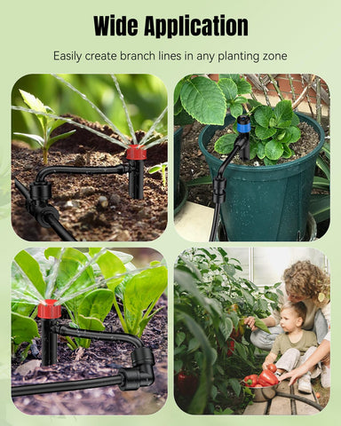 Pawfly quick-connect drip system supports flexible layout options.