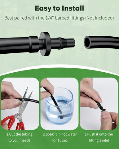 Pawfly drip irrigation tubing in garden bed setup for precise water delivery