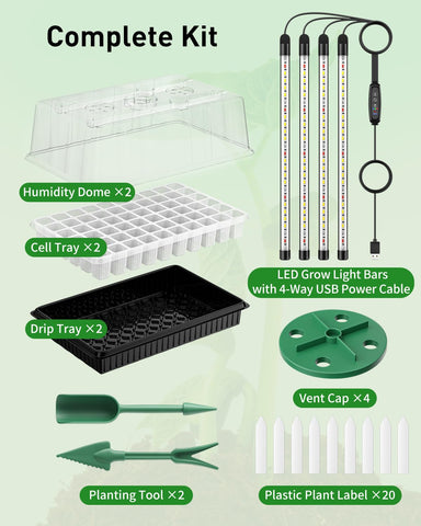 Pawfly grow light bars provide full-spectrum illumination for healthy seedlings
