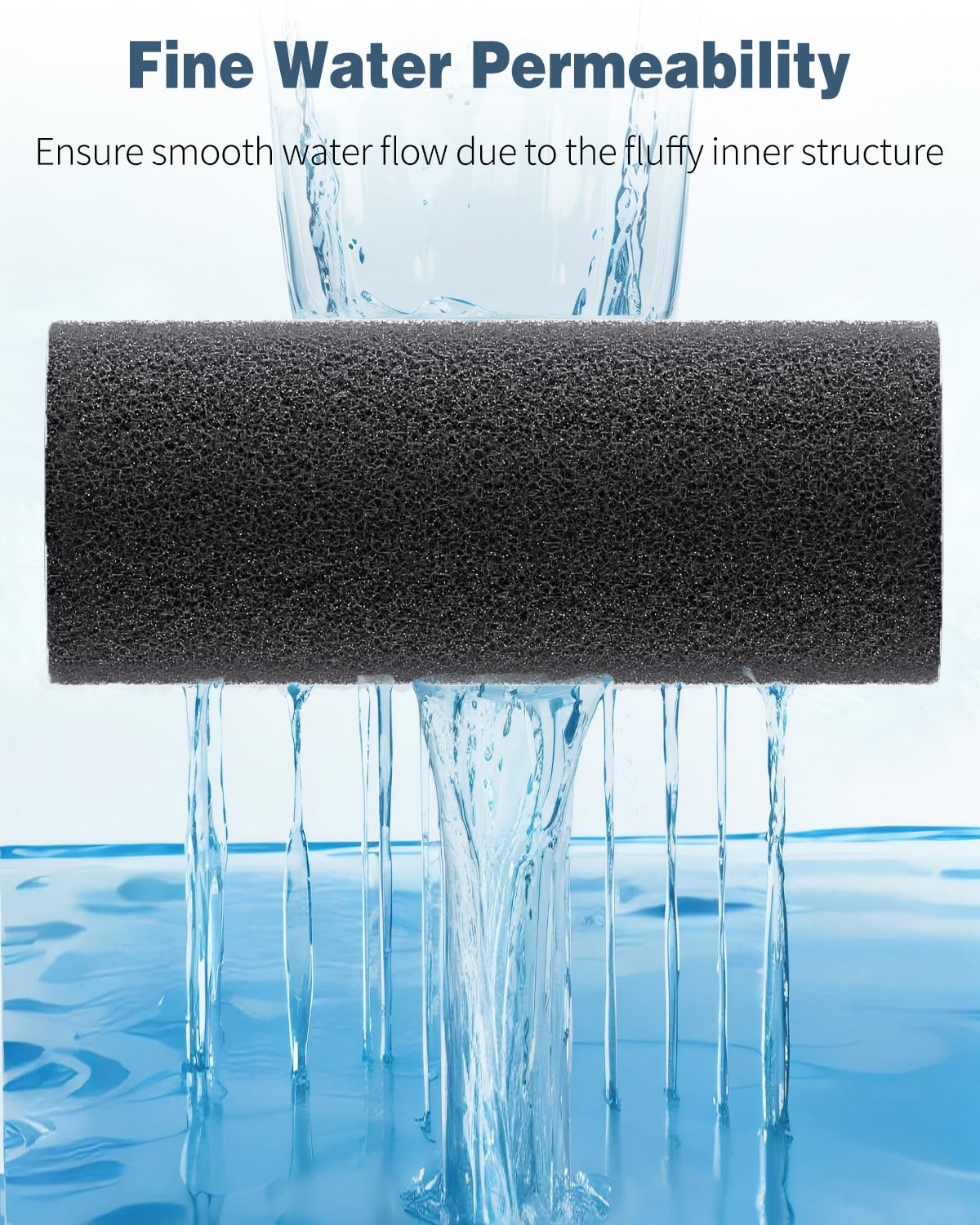 Pawfly dense 30 PPI foam resists tearing while filtering particles.
