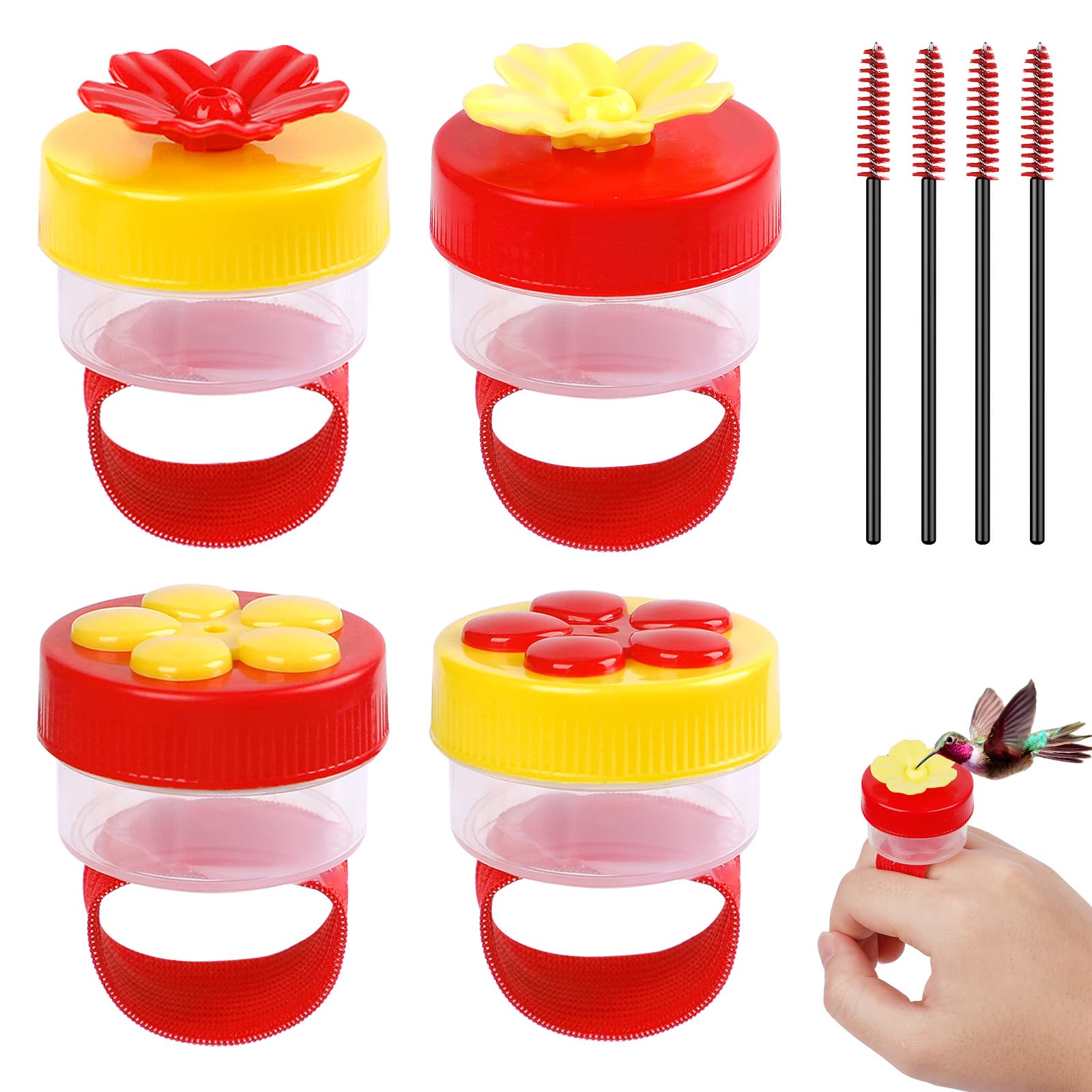 Pawfly handheld hummingbird feeders set for outdoor multi-bird feeding.