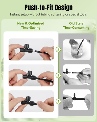 Pawfly push-to-fit connectors simplify installation without tools.