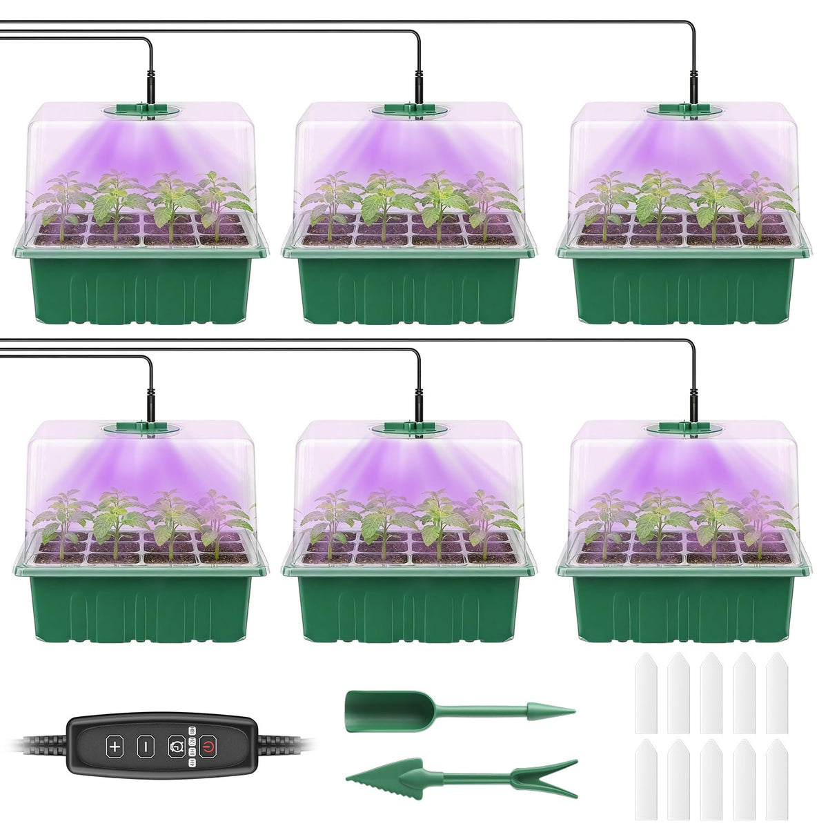 Pawfly seed starter kit with 72-cell trays for indoor germination and early growth.