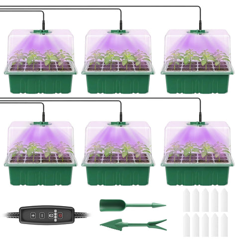 Pawfly seed starter kit with 72-cell trays for indoor germination and early growth.