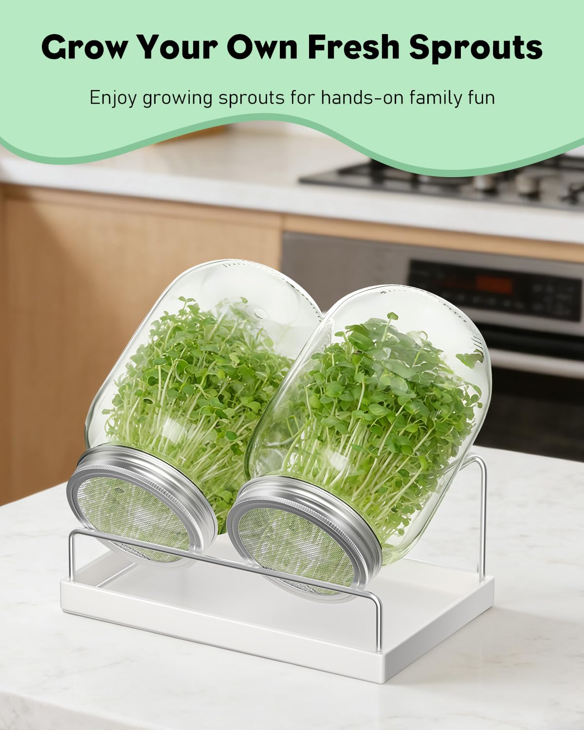 Pawfly Complete Sprouting Kit includes two jars and all accessories