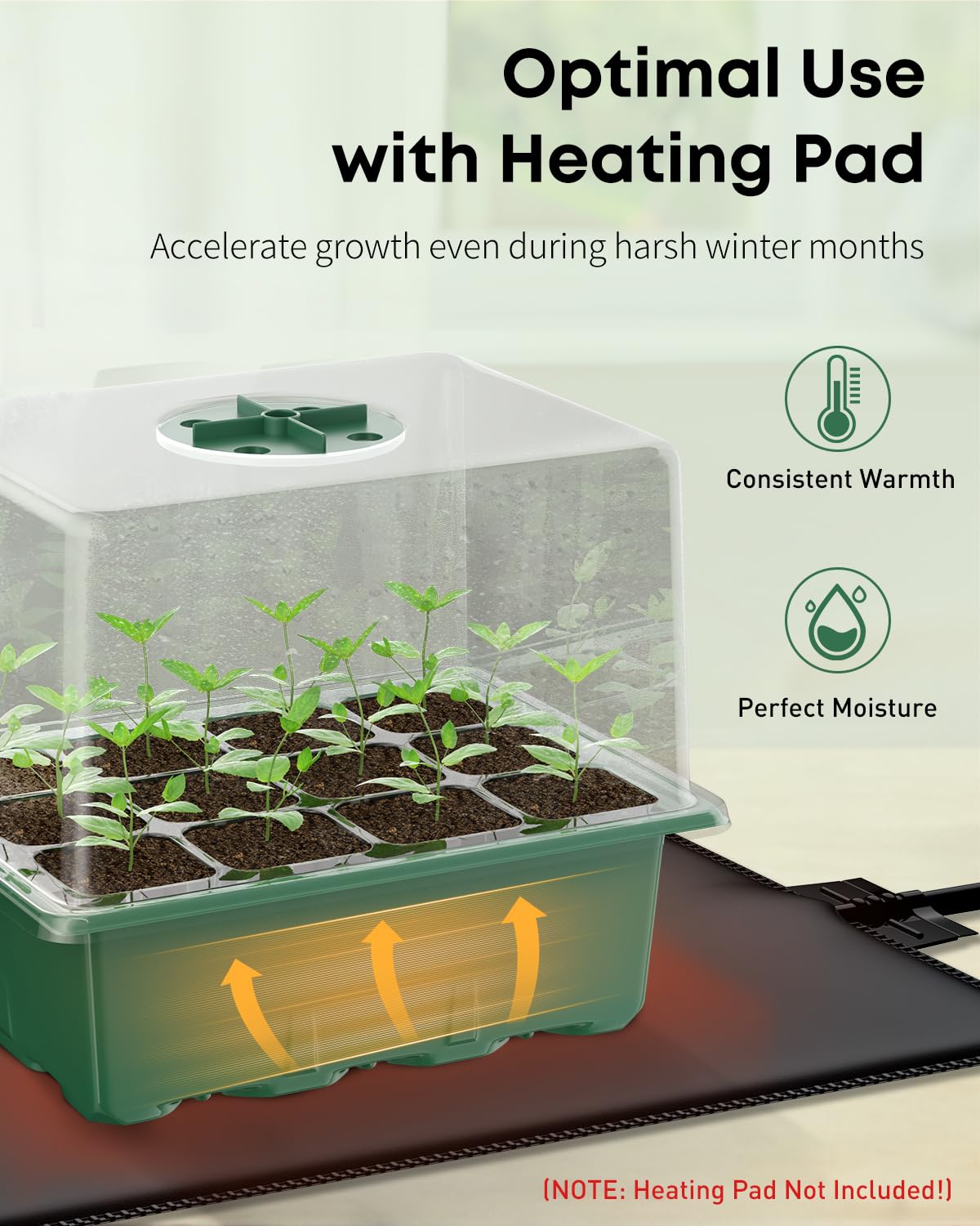Pawfly seedling tray with adjustable ventilation for precise humidity control.