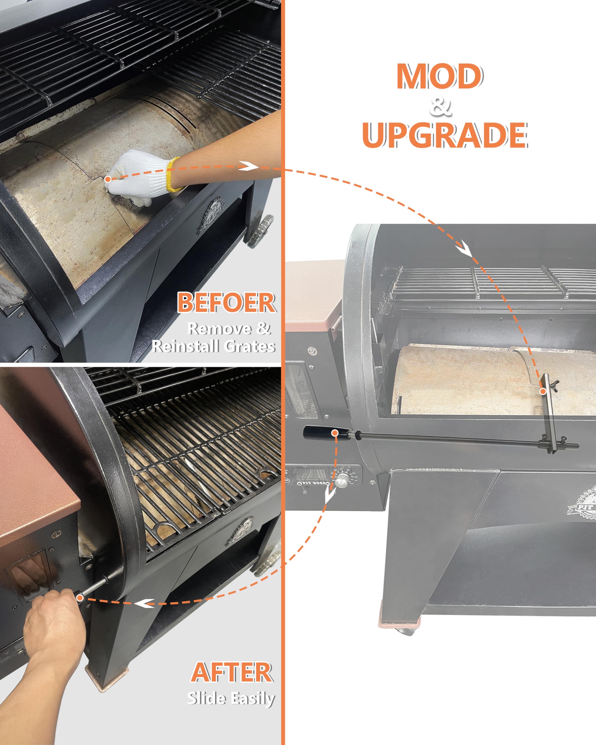 Close-up of the metal hole saw included for quick Pit Boss installation.