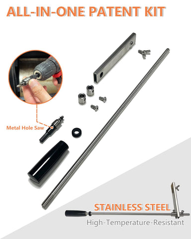 Mounted mounting tube positioned on control rod for flexible sear plate alignment.