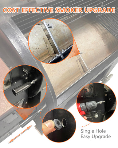 High-temperature stainless steel construction offers durable performance on frequent grilling.