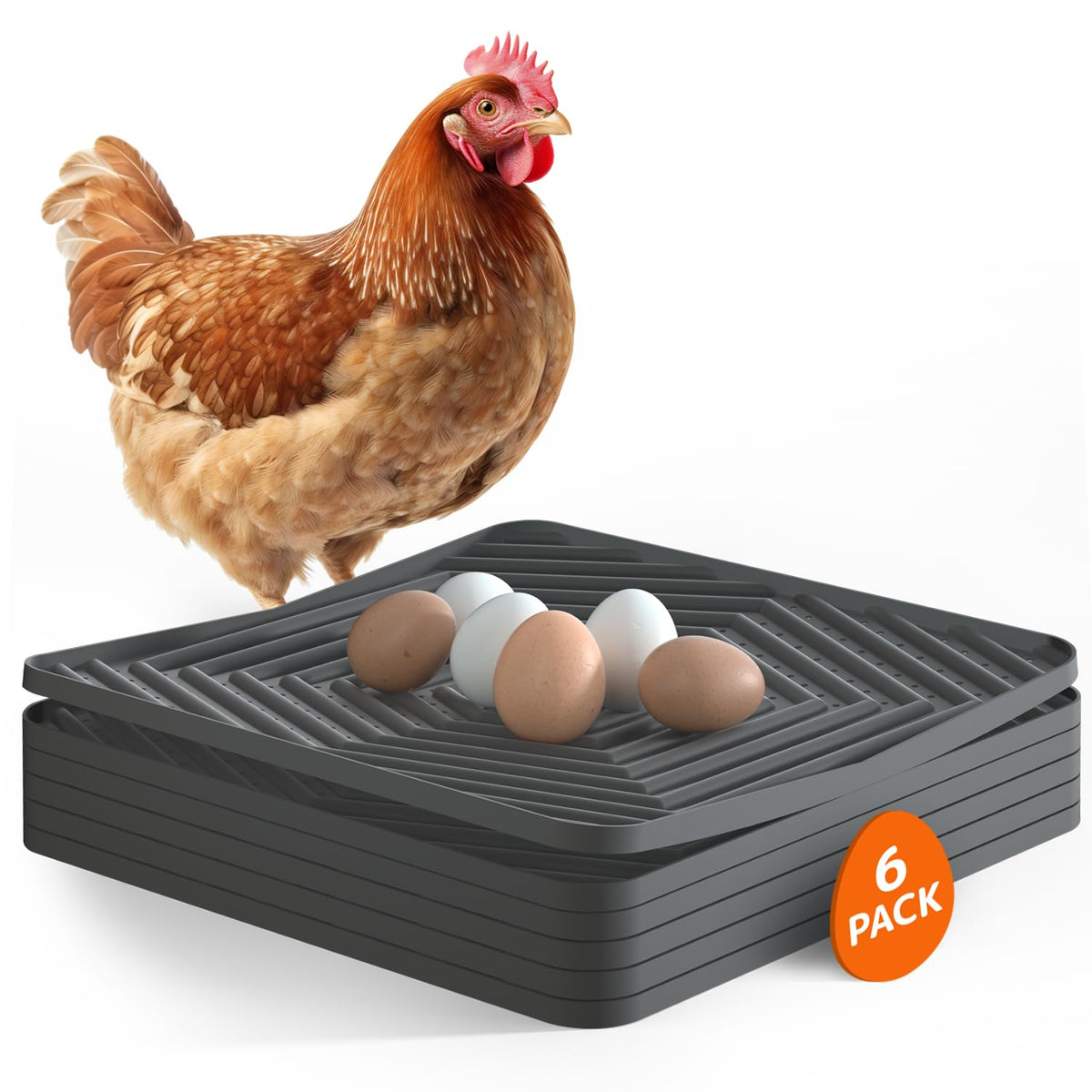 Pawtners nesting pad with soft silicone surface cushions eggs for safer laying.