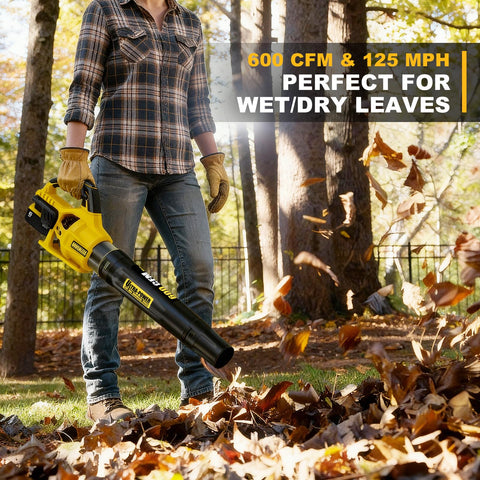 Paxwrenx 600 CFM air output clears heavy debris efficiently