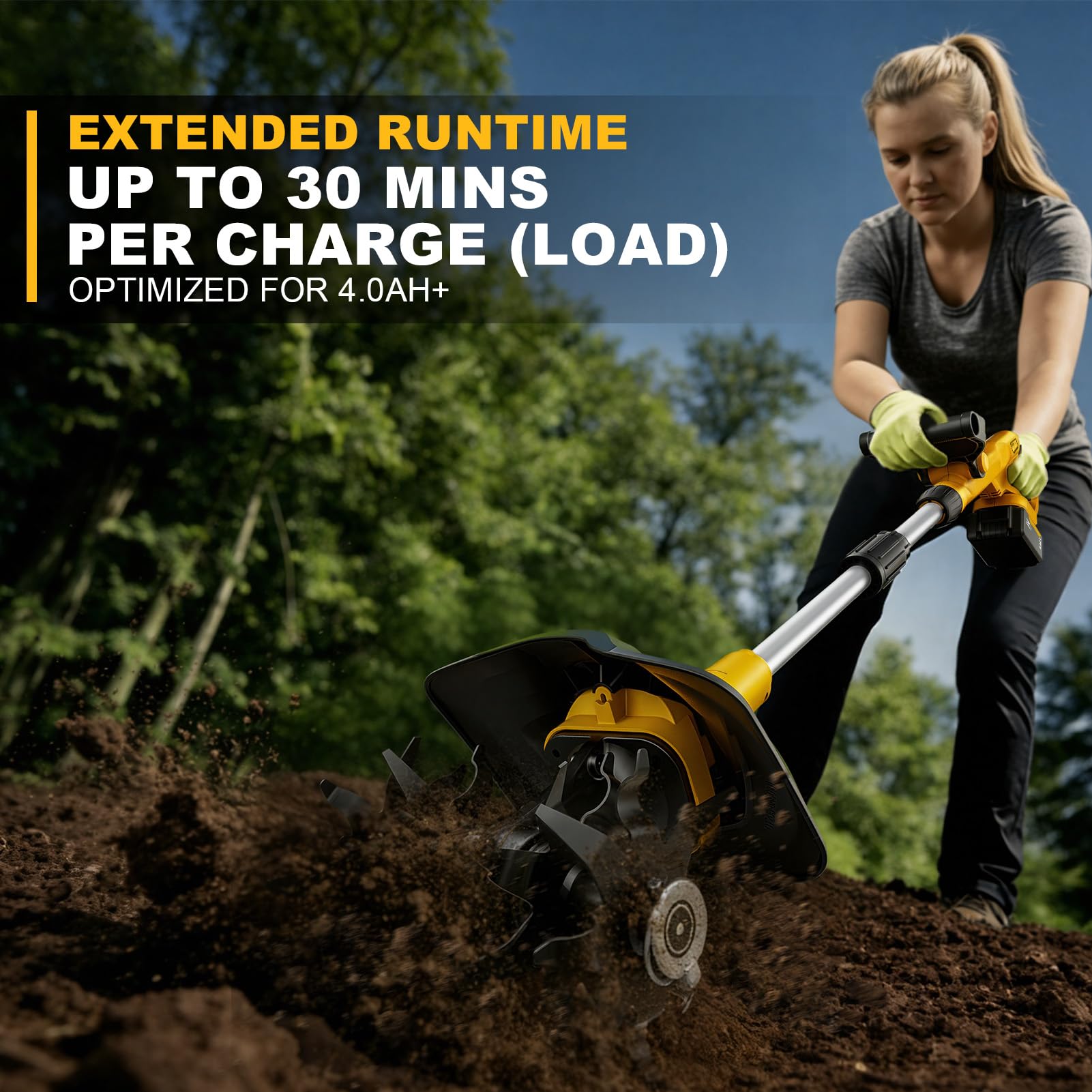 Paxwrenx extended-runtime battery compatibility suggests longer tilling sessions