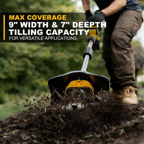 Paxwrenx tiller 360rpm motor closeup highlights high-torque power for soil prep