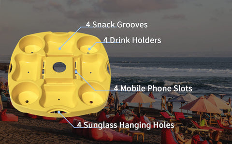 PayandPack Myard tray features four snack grooves for quick access on picnics.
