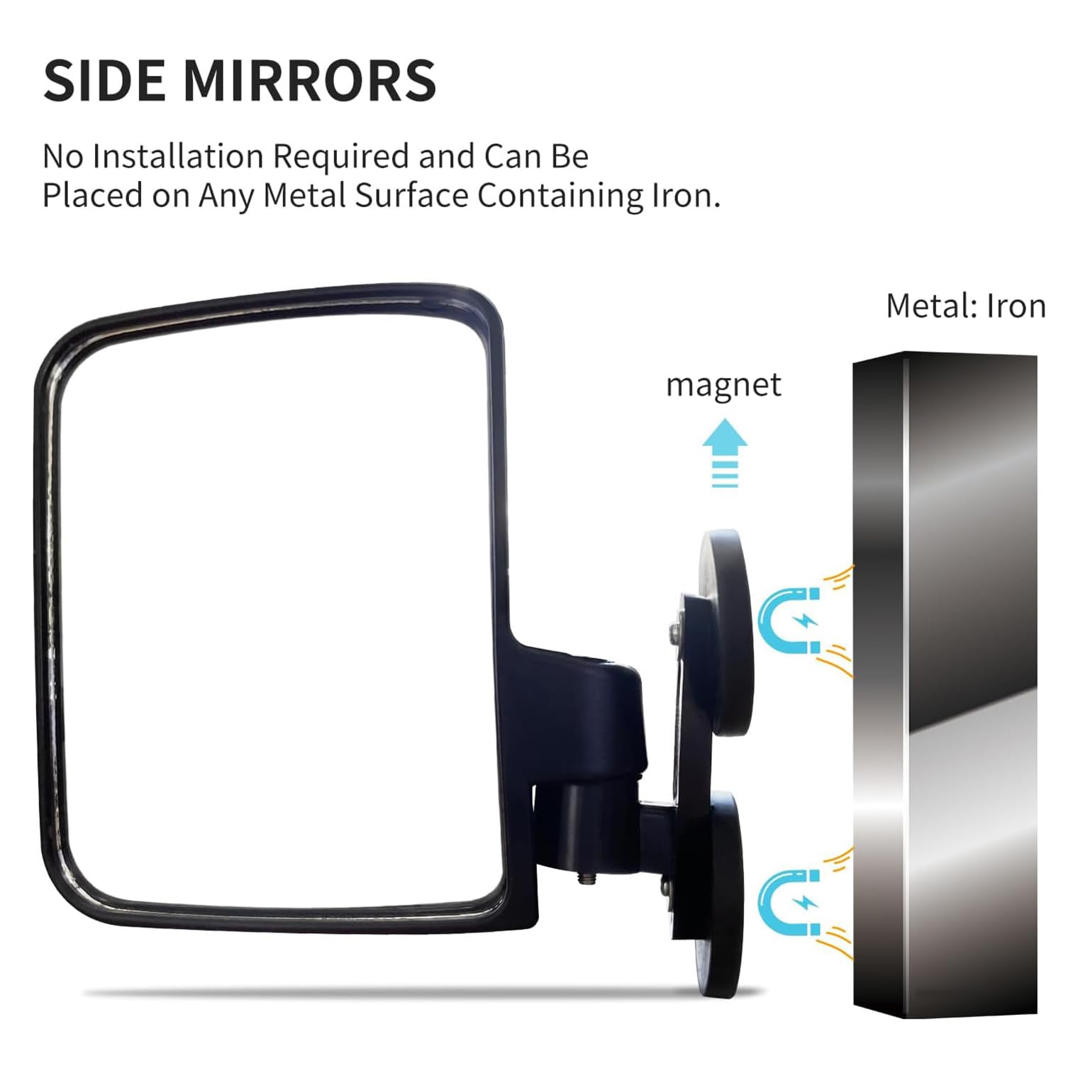Adjustable mounting positions enable high, low, or forward viewing angles