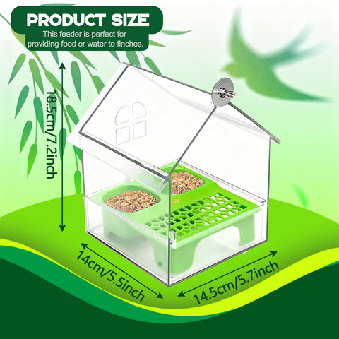 Pcmursal pull-out external feeder drawer open for easy refills and quick cleanup.