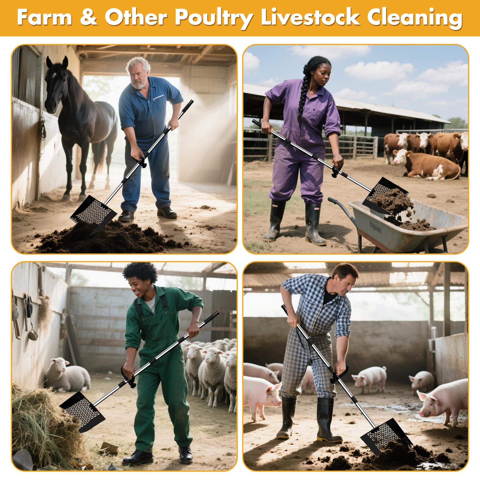 pdpdoc cat litter dog poop scoop simplifies indoor and outdoor cleaning.