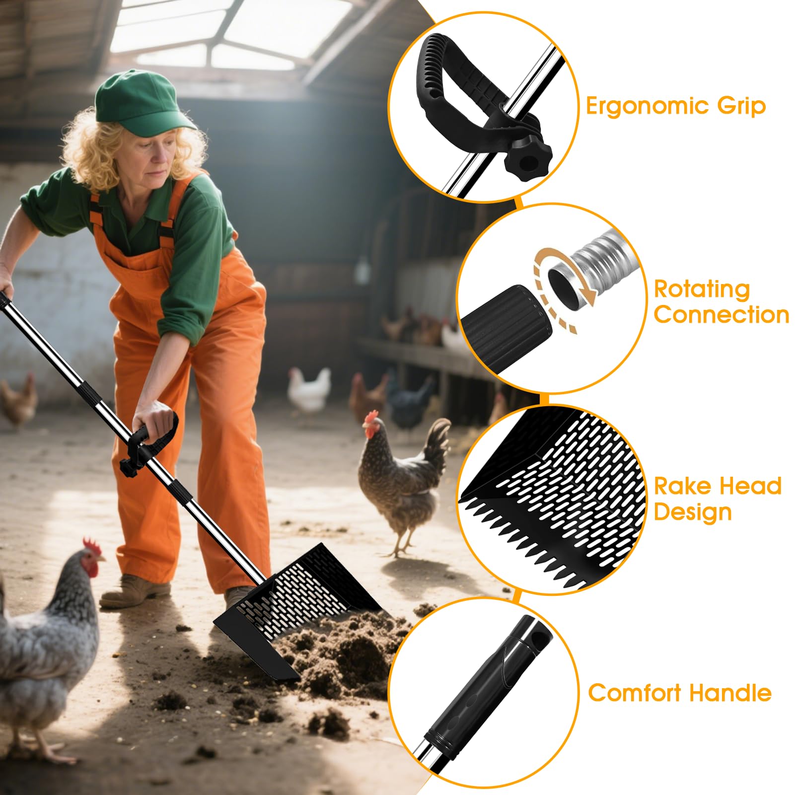 pdpdoc heavy-duty steel scoop demonstrates durability for tough yard tasks.