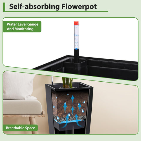 PeakPursuit 30in front porch display in black enhances outdoor curb appeal.
