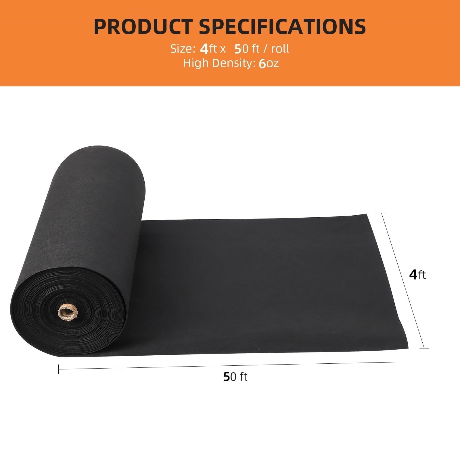 Close-up of PeakPursuit geotextile showing 350N tensile strength.