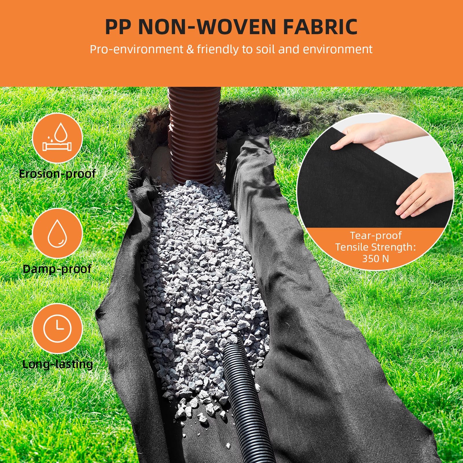 On-site cutting of PeakPursuit geotextile to size.