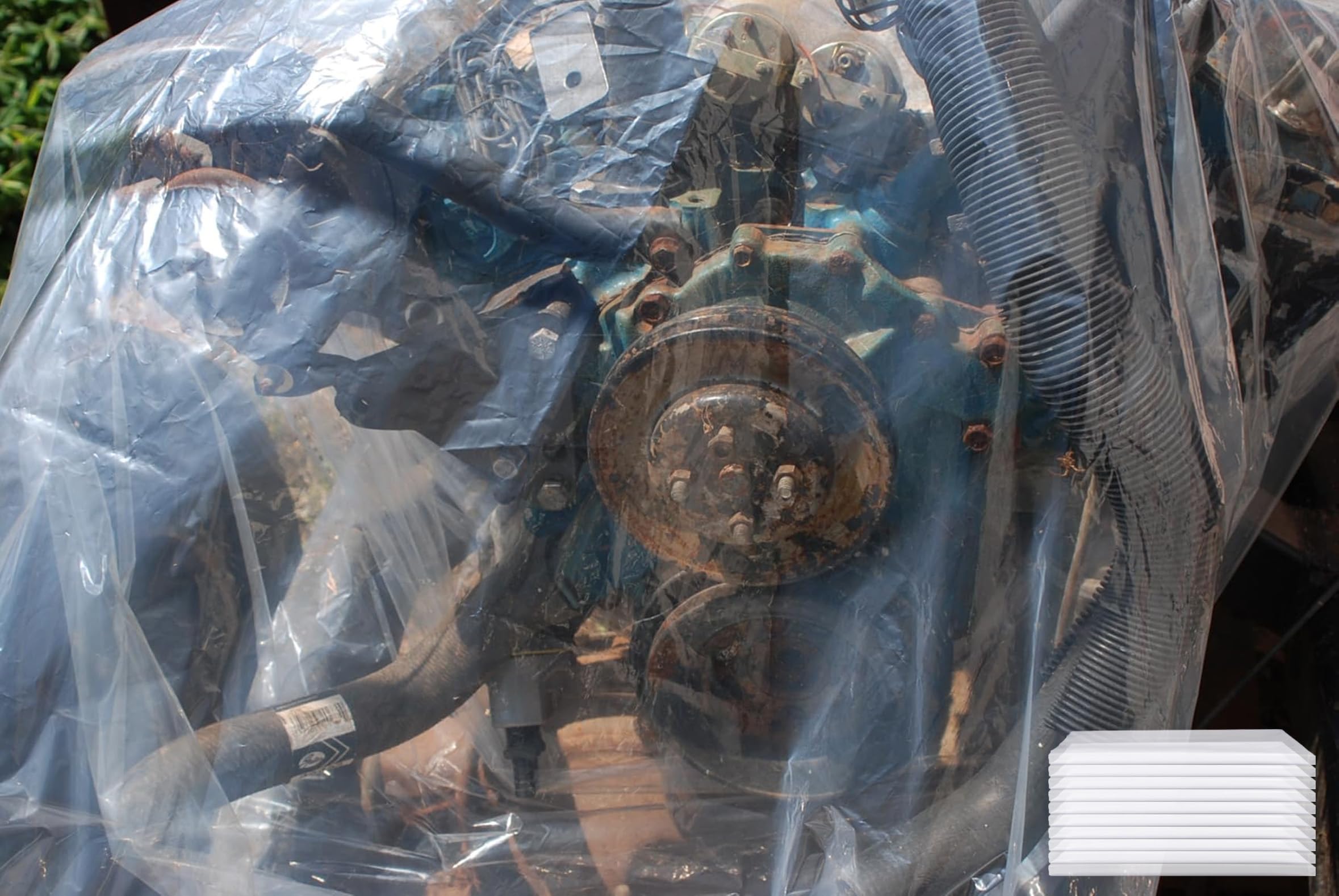 PeakRider 39x47 inch clear engine bag cover safeguards large items