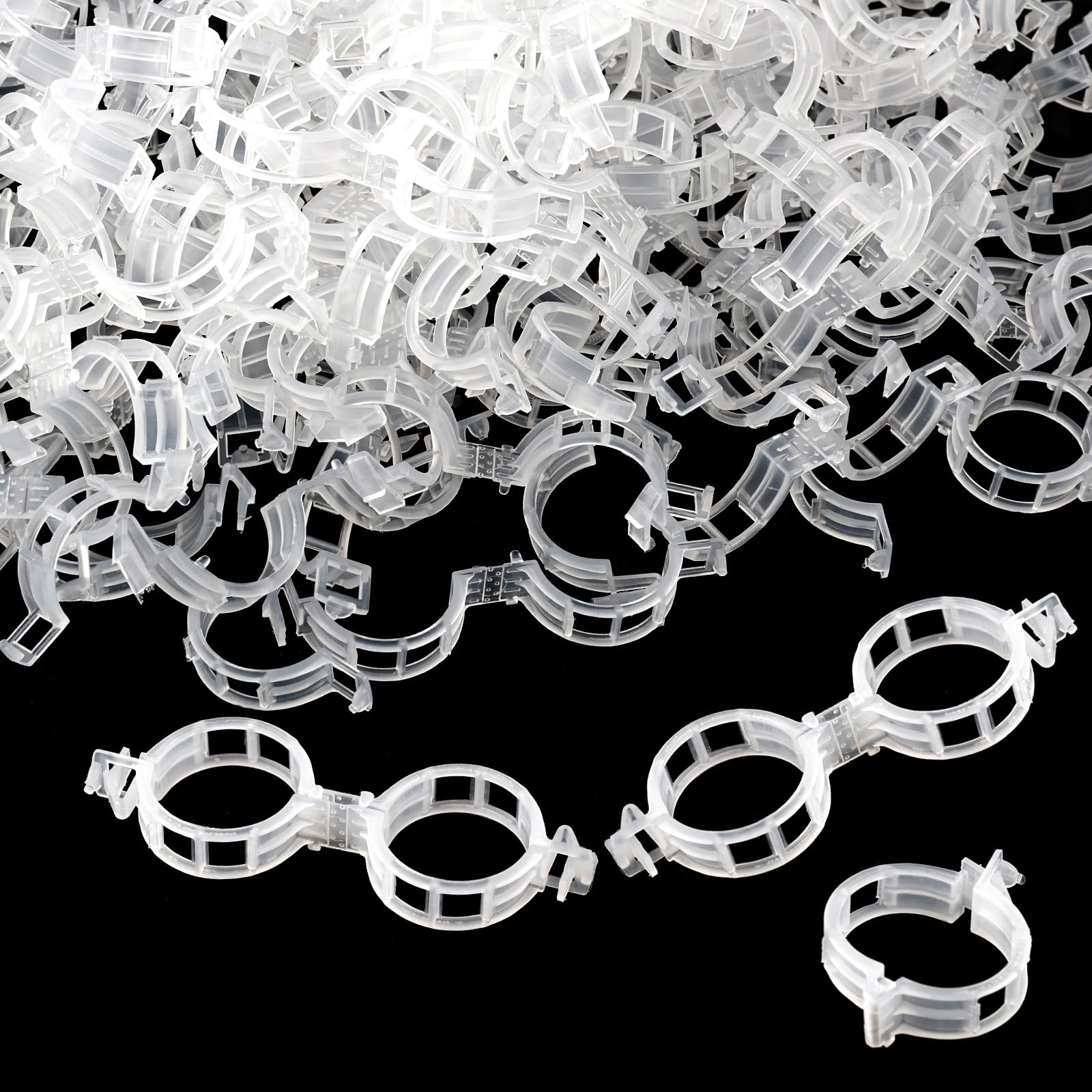 PEASUG plant clips pack 150 secures vines for upright growth in the garden.