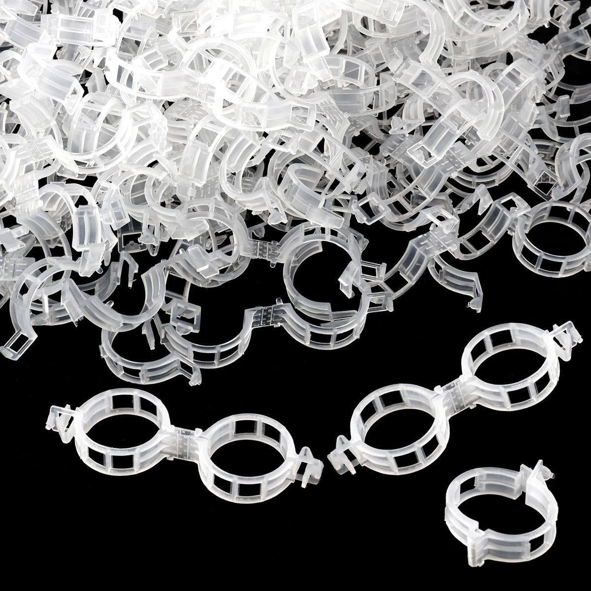 PEASUG plant clips pack 150 secures vines for upright growth in the garden.