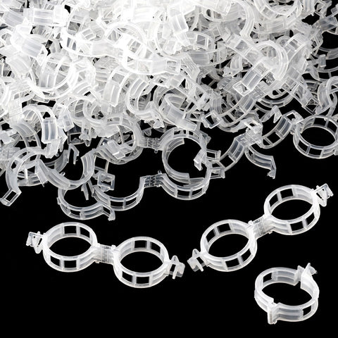 PEASUG plant clips pack 150 secures vines for upright growth in the garden.