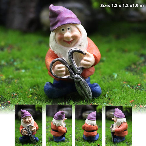 PEATOP miniature gnomes on a planter adding whimsy