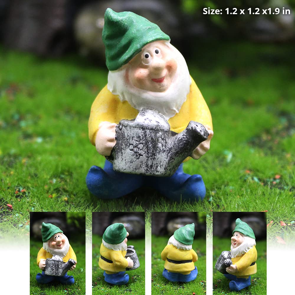 PEATOP patio garden ornaments with gnome figures among plants