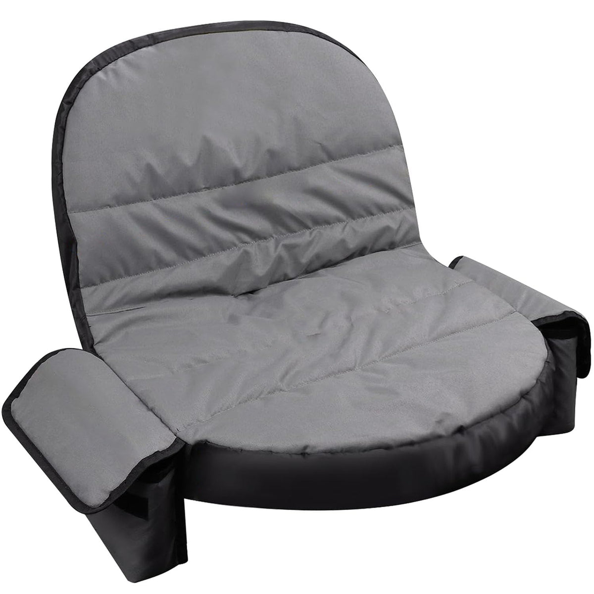 Peatovie lawn tractor seat cover with pocket keeps essentials organized while mowing.